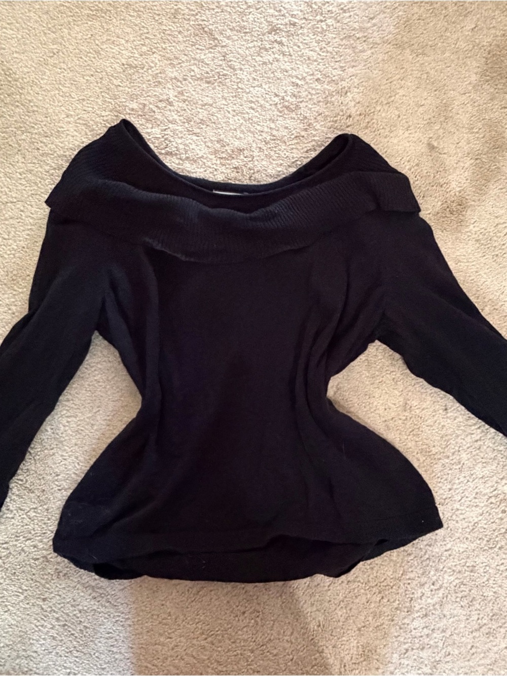 Black Off-Shoulder Women’s Sweater